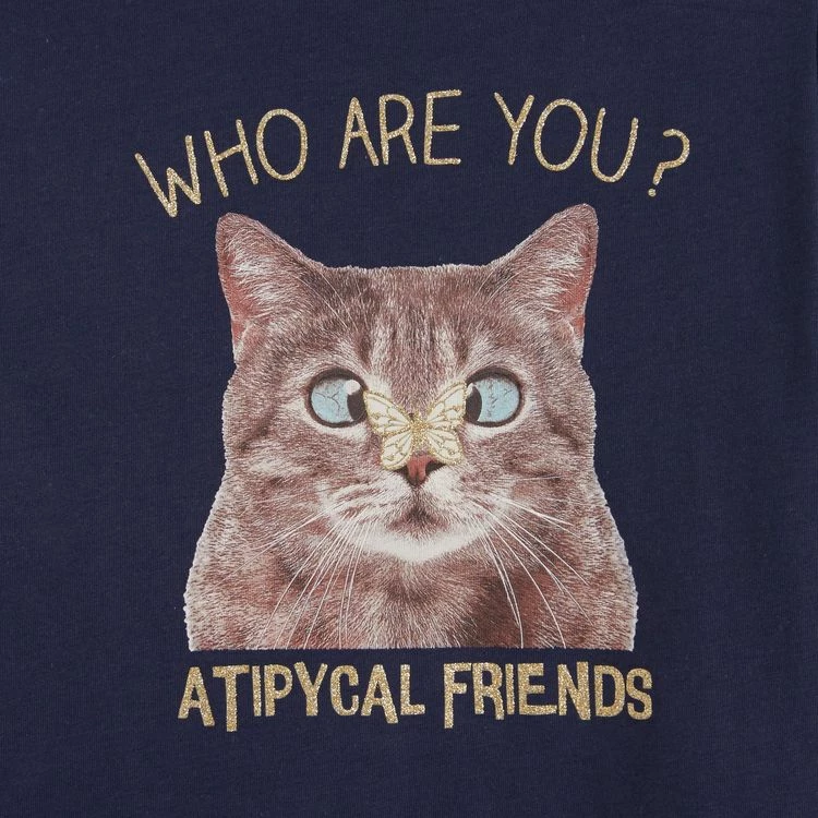 Remise ⭐ IN EXTENSO T-shirt Manches Longues Chat Fille ⭐ 4 Remise ⭐ IN EXTENSO T-shirt Manches Longues Chat Fille ⭐ – Image 2