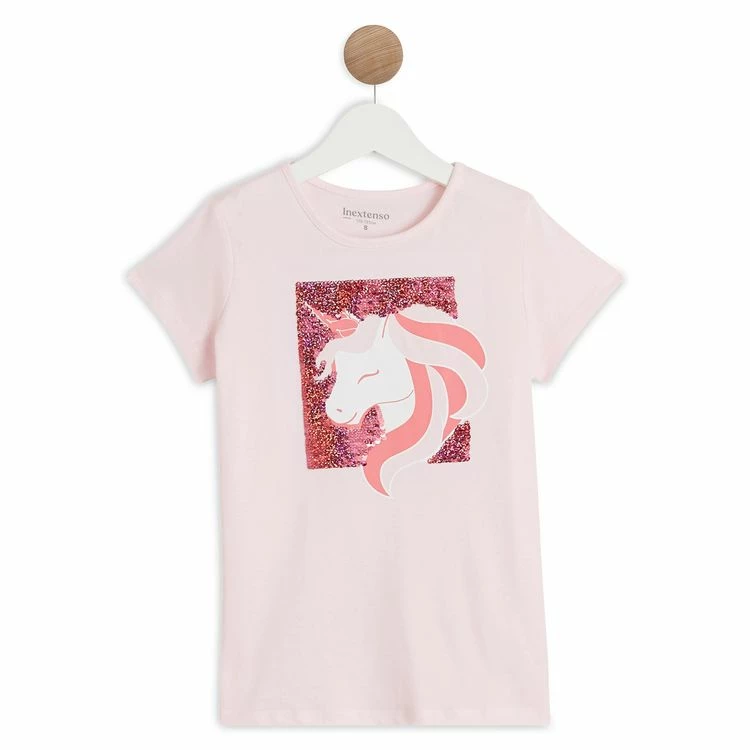 Tout neuf 🛒 IN EXTENSO T-shirt Manches Courtes à Sequins Réversibles Licorne Fille 🤩 3 Tout neuf 🛒 IN EXTENSO T-shirt Manches Courtes à Sequins Réversibles Licorne Fille 🤩