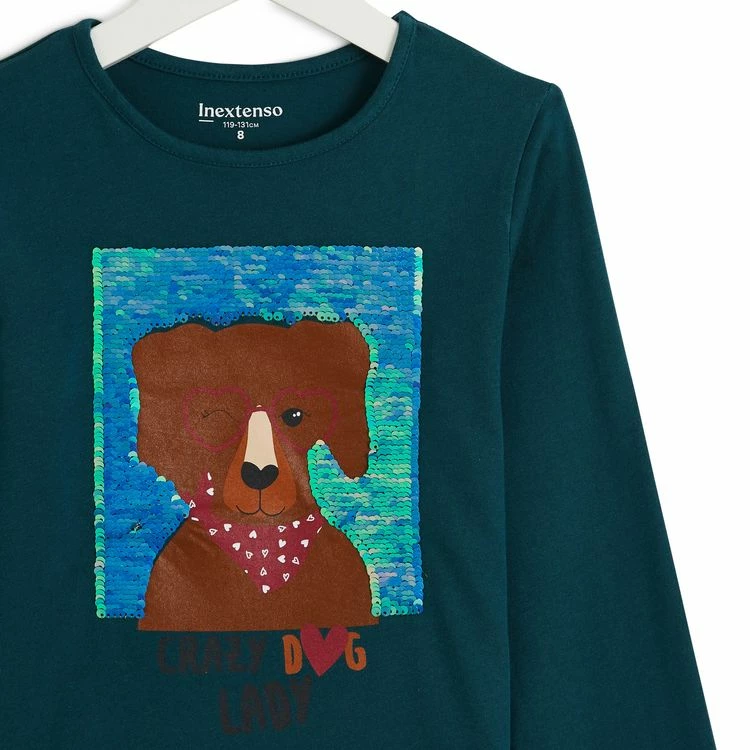 Tout neuf 🥰 IN EXTENSO T-shirt Manches Longues à Sequins Chien Fille ✨ 4 Tout neuf 🥰 IN EXTENSO T-shirt Manches Longues à Sequins Chien Fille ✨ – Image 2