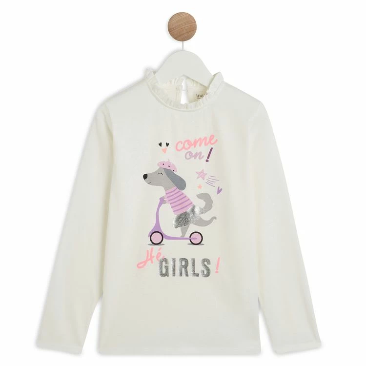 Le moins cher 🎁 IN EXTENSO T-shirt Manches Longues Chien Fille 👍 3 Le moins cher 🎁 IN EXTENSO T-shirt Manches Longues Chien Fille 👍