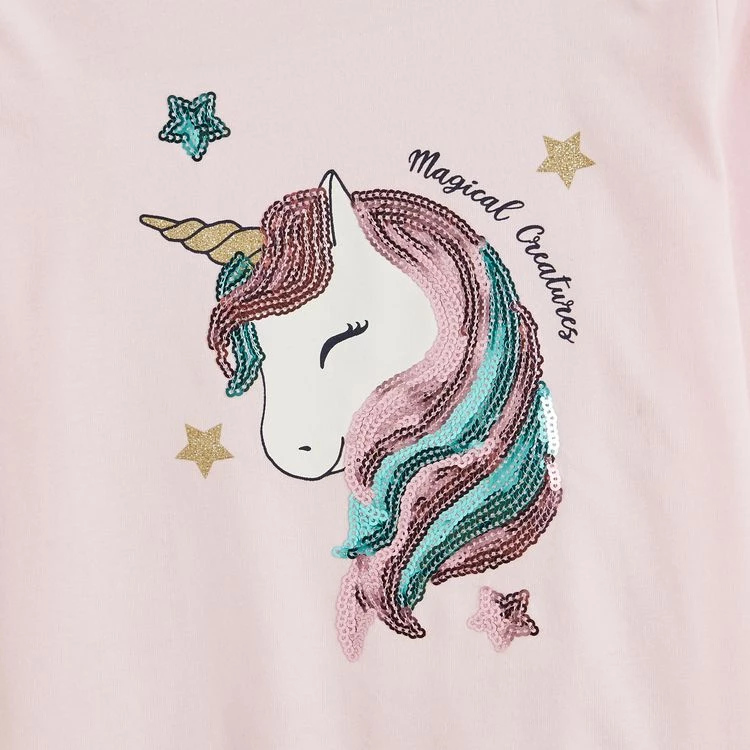 Sortie 🔔 IN EXTENSO T-shirt Manches Longues à Sequins Licorne Fille ⭐ 4 Sortie 🔔 IN EXTENSO T-shirt Manches Longues à Sequins Licorne Fille ⭐ – Image 2