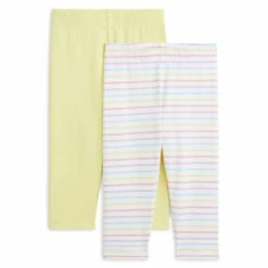 Offres ⌛ IN EXTENSO Lot De 2 Leggings Courts Fille 🧨