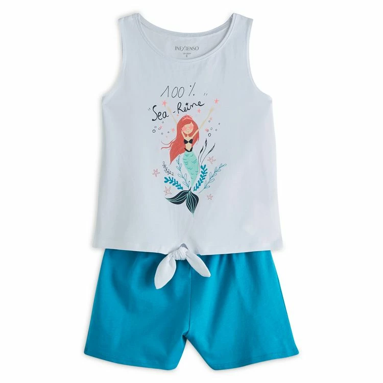 Promo ✨ IN EXTENSO Ensemble Débardeur Sirène + Short Fille ✨ 3 Promo ✨ IN EXTENSO Ensemble Débardeur Sirène + Short Fille ✨