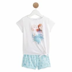 Grosses soldes 🎁 Reine Des Neiges Pyjashort Elsa Et Anna Fille 🎉